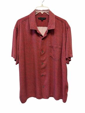 John Varvatos Red Short Sleeve Button Down Shirt XL